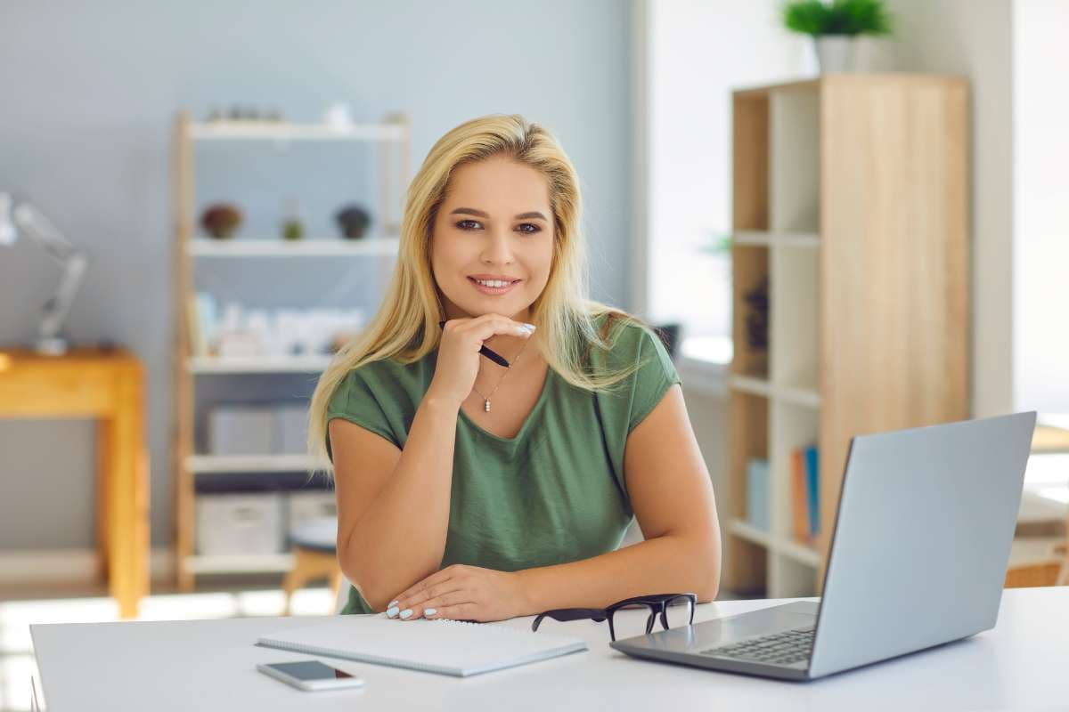 Happy Employee Home Office
